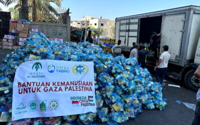 Amal Yabinu Salurkan Bantuan Kebutuhan Pokok untuk Warga Gaza, Palestina